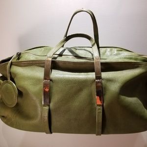 Bottega Veneta lg soft green leather tote, vintage